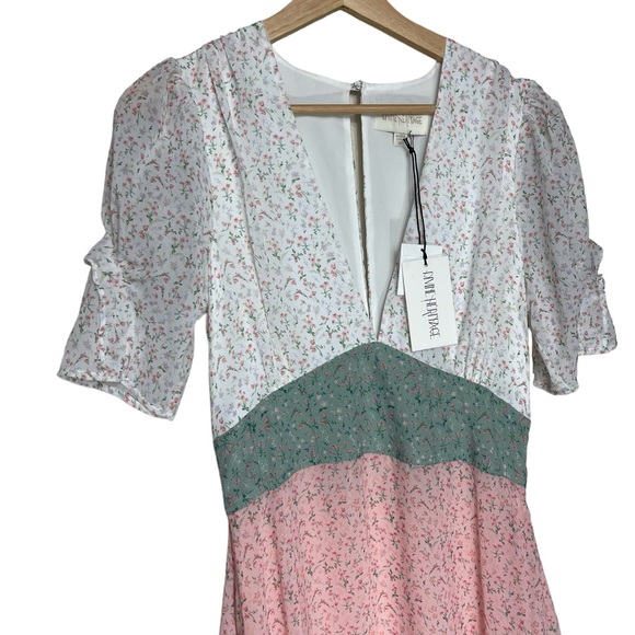 Divine Heritage  Dress Size M Medium Intermix Floral Mixed Print Midi - Picture 6 of 16